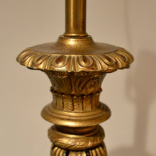 Load image into Gallery viewer, 1920's Tall Brass Barley Twist Candlestick Table Lamp-Lamp-Antique Warehouse