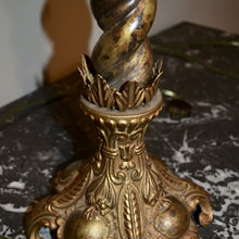 Load image into Gallery viewer, 1920's Tall Brass Barley Twist Candlestick Table Lamp-Lamp-Antique Warehouse
