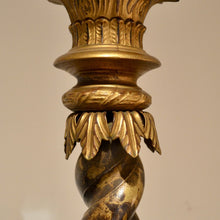 Load image into Gallery viewer, 1920's Tall Brass Barley Twist Candlestick Table Lamp-Lamp-Antique Warehouse
