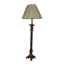Load image into Gallery viewer, 1920's Tall Brass Barley Twist Candlestick Table Lamp-Lamp-Antique Warehouse