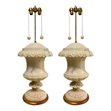Load image into Gallery viewer, 1940's Italian Large White Marble Urn Table Lamps-Lamp-Antique Warehouse