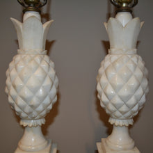 Load image into Gallery viewer, 1950's Italian Alabaster Pineapple Table Lamps - a pair-Lamp-Antique Warehouse