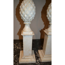 Load image into Gallery viewer, 1950's Italian Alabaster Pineapple Table Lamps - a pair-Lamp-Antique Warehouse
