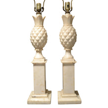 Load image into Gallery viewer, 1950's Italian Alabaster Pineapple Table Lamps - a pair-Lamp-Antique Warehouse