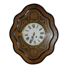 Load image into Gallery viewer, 19th C. French "Oeuil de Boeuf" Eye of the Ox Inlaid Wall Clock-Clock-Antique Warehouse