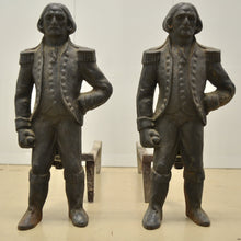 Load image into Gallery viewer, 19th Century American Napoleon Cast Iron Andirons or Firedogs by Howes-Decorative-Antique Warehouse