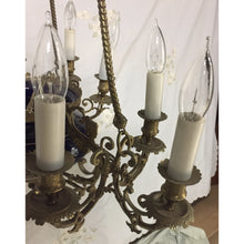 Load image into Gallery viewer, 19th Century French Bronze and Porcelain Chandelier - 9-Lights-Chandelier-Antique Warehouse