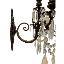 Load image into Gallery viewer, 19th Century French Louis XV Bronze and Crystal sconces - 5 light - a pair-Sconces-Antique Warehouse