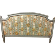 Load image into Gallery viewer, 19th Century French Louis XVI Style Painted Upholstered Headboard with side rails-Bed-Antique Warehouse