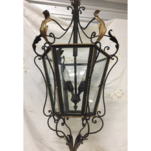 Load image into Gallery viewer, 19th Century Iron & Brass Painted Hanging Lantern-Chandelier-Antique Warehouse