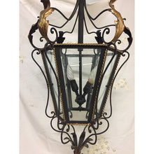 Load image into Gallery viewer, 19th Century Iron & Brass Painted Hanging Lantern-Chandelier-Antique Warehouse