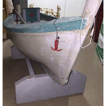 Load image into Gallery viewer, 19th Century Maritime Large Painted Model Fishing Boat on Stand - 60" Long-Decorative-Antique Warehouse