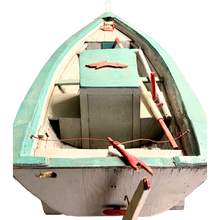 Load image into Gallery viewer, 19th Century Maritime Large Painted Model Fishing Boat on Stand - 60" Long-Decorative-Antique Warehouse