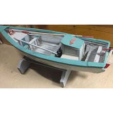 Load image into Gallery viewer, 19th Century Maritime Large Painted Model Fishing Boat on Stand - 60" Long-Decorative-Antique Warehouse