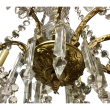 Load image into Gallery viewer, 19th Century Napoleon III French Crystal and Bronze Doré 9-Light Chandelier-Chandelier-Antique Warehouse