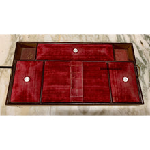 Load image into Gallery viewer, Antique Victorian Walnut Sewing or Jewelry Box | Tray with Velvet Covered Compartments-Decorative-Antique Warehouse