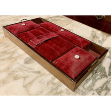 Load image into Gallery viewer, Antique Victorian Walnut Sewing or Jewelry Box | Tray with Velvet Covered Compartments-Decorative-Antique Warehouse