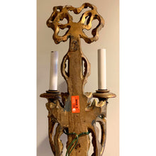 Load image into Gallery viewer, Early 20th Century Italian Gilt Wood Carved Sconce - Large 32"H-Sconces-Antique Warehouse