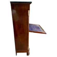 Load image into Gallery viewer, Empire Mahogany Secrétaire à abattant with Brass Mounts and Marble Top-Secretaire-Antique Warehouse