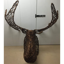Load image into Gallery viewer, Grapevine Wicker Moose Head-Sculpture-Antique Warehouse