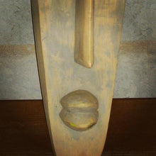 Load image into Gallery viewer, Large Fang Mask with Elongated Face - Hand Carved - 32"H-Sculpture-Antique Warehouse