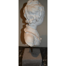 Load image into Gallery viewer, Sculpture, Bust - Young Man's Head on Stone Pedestal-Sculpture-Antique Warehouse