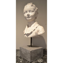 Load image into Gallery viewer, Sculpture, Bust - Young Man's Head on Stone Pedestal-Sculpture-Antique Warehouse