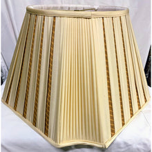 Load image into Gallery viewer, Vintage Designer Custom Two-Toned Pleated Silk Lamp Shade made by Naomi di Gavriel - 20.5"-Lampshade-Antique Warehouse