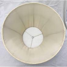 Load image into Gallery viewer, Vintage English Box Pleated Silk Empire Lampshade - Cream- 16"W x 11.5"H-Lampshade-Antique Warehouse