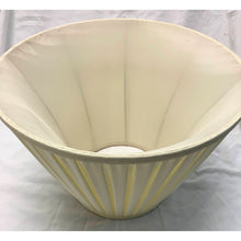 Load image into Gallery viewer, Vintage English Box Pleated Silk Empire Lampshade - Cream- 16"W x 11.5"H-Lampshade-Antique Warehouse