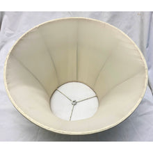 Load image into Gallery viewer, Vintage English Box Pleated Silk Empire Lampshade - Cream- 16"W x 11.5"H-Lampshade-Antique Warehouse