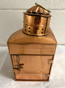 Copper Ship's Captain Storm Lantern-Lantern-Antique Warehouse