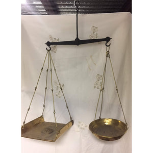 19th Century Brass Hanging Balance Scale-Scale-Antique Warehouse