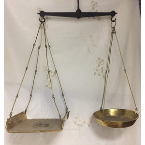 19th Century Brass Hanging Balance Scale-Scale-Antique Warehouse