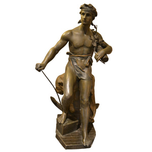 19th Century Bronze Sculpture "Le Commerce" by Ernest Justin Ferrand-Sculpture-Antique Warehouse