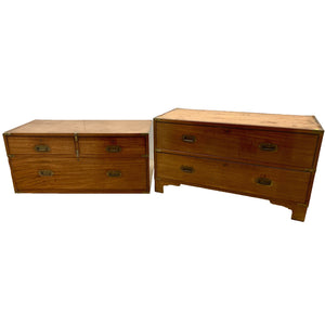 19th Century English Mahogany Campaign Chest with Secrétaire Drop Front-Chest-Antique Warehouse