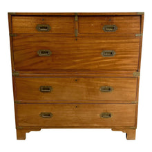 Load image into Gallery viewer, 19th Century English Mahogany Campaign Chest with Secrétaire Drop Front-Chest-Antique Warehouse