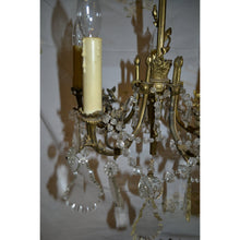 Load image into Gallery viewer, 19th Century French Antique Brass and Crystal Chandelier - 5 Light-Chandelier-Antique Warehouse