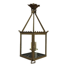 Load image into Gallery viewer, 19th Century French Brass Square Hanging Lantern-Lantern-Antique Warehouse