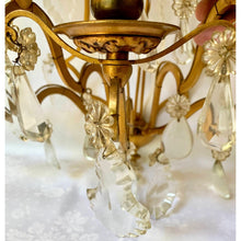 Load image into Gallery viewer, 19th Century French Brass and Crystal Sconces - 5 Light - a pair-Sconces-Antique Warehouse