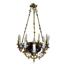 Load image into Gallery viewer, 19th Century French Bronze and Porcelain Chandelier - 9-Lights-Chandelier-Antique Warehouse