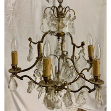 Load image into Gallery viewer, 19th Century French Gilt Brass and Crystal Chandelier - 6 Lights-Chandelier-Antique Warehouse