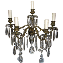 Load image into Gallery viewer, 19th Century French Louis XV Bronze and Crystal sconces - 5 light - a pair-Sconces-Antique Warehouse