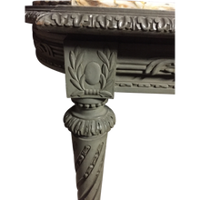 Load image into Gallery viewer, 19th Century French Louis XVI Painted Center Table Console w/ Veined Marble Top-Table-Antique Warehouse