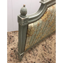 Load image into Gallery viewer, 19th Century French Louis XVI Style Painted Upholstered Headboard with side rails-Bed-Antique Warehouse