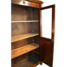 Load image into Gallery viewer, 19th Century French Mahogany Empire Armoire / Cabinet with Brass Mounts and Glass Doors-Armoire-Antique Warehouse