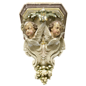 19th Century French Plaster Bracket / Corbel with Cherubs-Decorative-Antique Warehouse