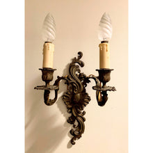 Load image into Gallery viewer, 19th Century French Rococo Cast Bronze 2 Arm Sconces - a pair-Sconces-Antique Warehouse