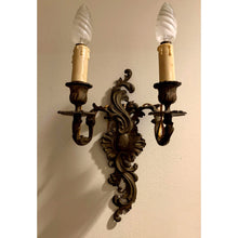 Load image into Gallery viewer, 19th Century French Rococo Cast Bronze 2 Arm Sconces - a pair-Sconces-Antique Warehouse