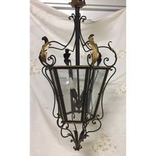 Load image into Gallery viewer, 19th Century Iron &amp; Brass Painted Hanging Lantern-Chandelier-Antique Warehouse